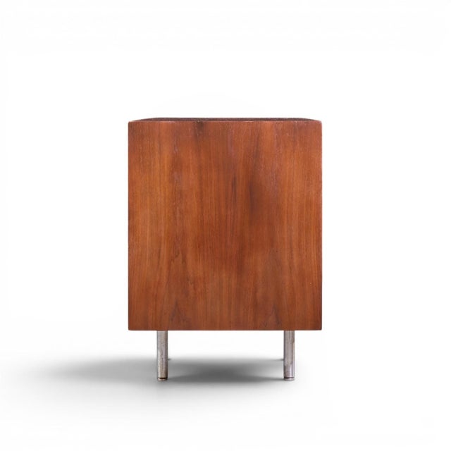 Herman Miller George Nelson for Herman Miller 8000 Series Mid Century Walnut Sliding Door Credenza For Sale - Image 4 of 13