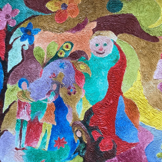 1960’s original modernist pop art surreal painting. Framed. Measures 18x14 or 24x20.