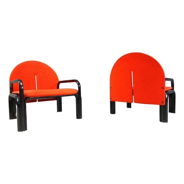 L54 Armchairs attributed to Gae Aulenti for Knoll, 1970s, Set of 2 For Sale