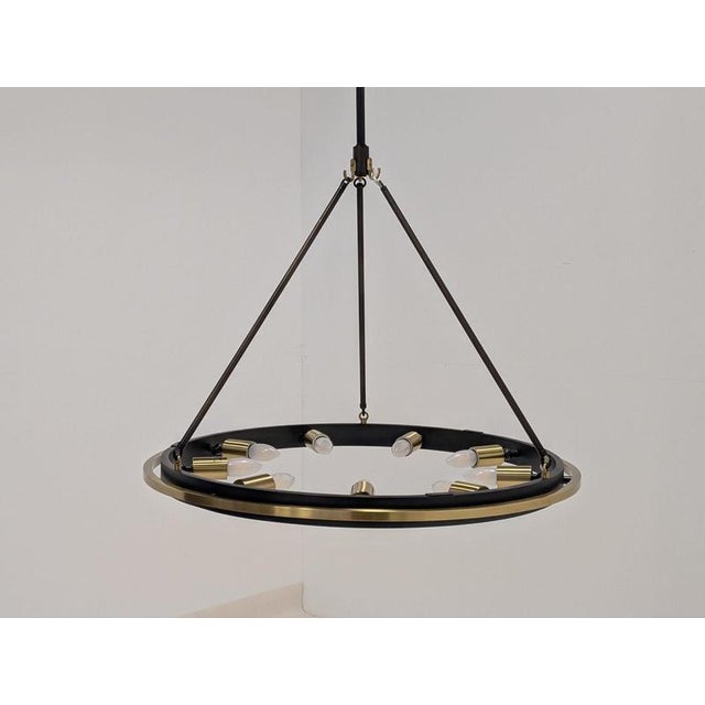 Black Chambers 9 Light Chandelier from Hudson Valley Lighting For Sale - Image 8 of 13