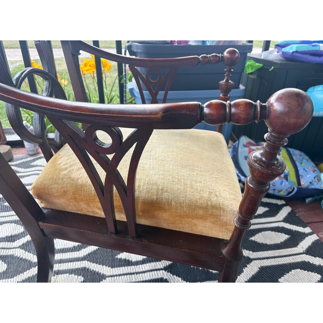 Late 19th Century Victorian Infinity Loop Handmade Walnut Chippendale Armchair For Sale - Image 4 of 4