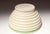 1940s Vintage Stoneware Beehive Cream and Green Striped Yellow Ware Mixing / Salad Bowl For Sale - Image 5 of 15