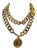 Chanel Gold Toned Necklace/belt Coin Pendant 1990 For Sale