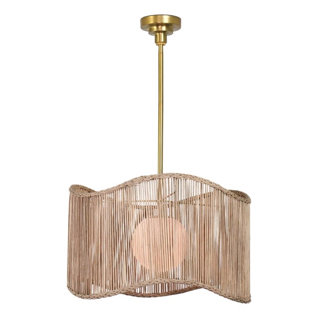 Regina Andrew Nimes Drum Pendant, Natural For Sale