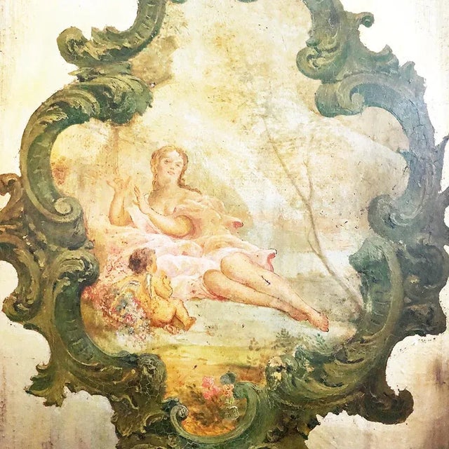 Gold painting on panel, early 20th century Classical representation Perfect condition Dimensions 40 cm L x 55 cm H x