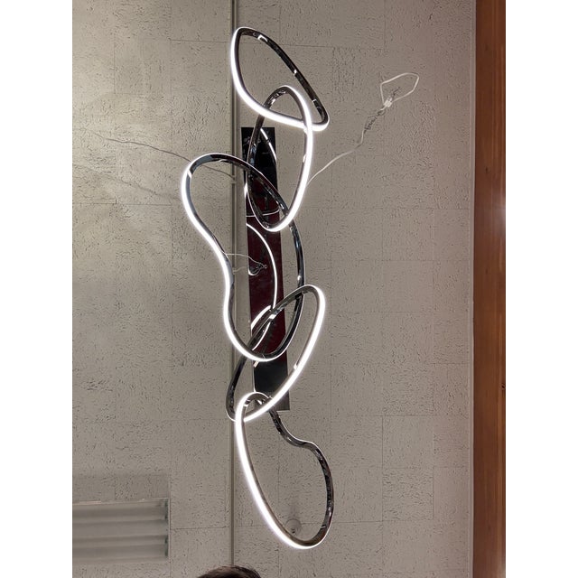 Eta Lighting Unity Chandelier, Brushed Chrome For Sale - Image 10 of 13