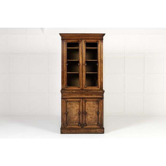 19th Century English Pollard Oak Bookcase For Sale - Image 10 of 10