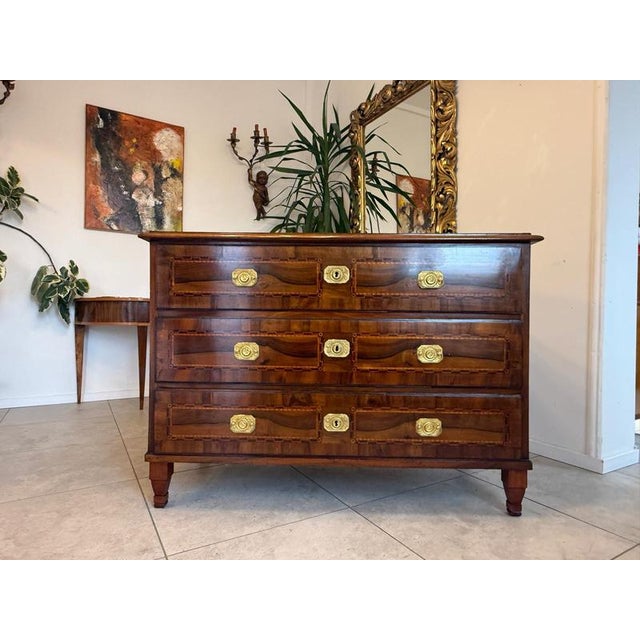 Baroque Chest of Drawers in Fruitwood and Walnut For Sale - Image 11 of 18