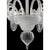 Early 21st Century Modern Venetian Murano Glass Chandelier in Transparent and White Tones with Silver Leaf by Simoeng For Sale - Image 5 of 7