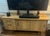 Brown Mid 20th Century Modern Oak Veneer Credenza or Media Console With Sliding Doors and Drawers For Sale - Image 8 of 11