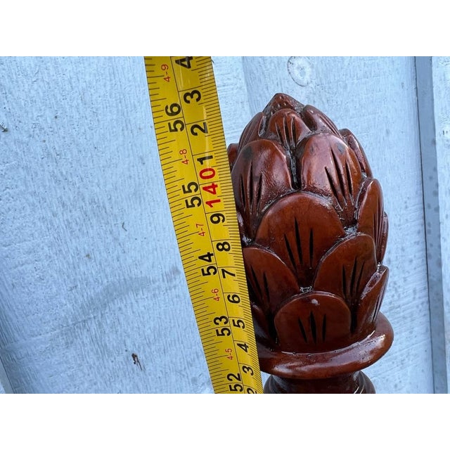 Henkel Harris Traditional Solid Cherry Pineapple Four Poster Queen Bed Frame. For Sale - Image 12 of 18