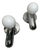 Vintage Wall Lamps in Chrome and Opaline, 1960s, Set of 2 For Sale