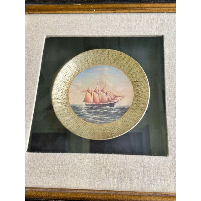 These collector plates of clipper ships in a heavy frame with glass are a limited edition vintage fine china. Each round...