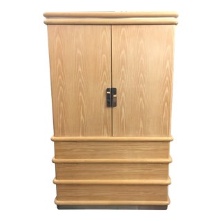 Jay Spectre for Century Furniture Bleached Oak Armoire For Sale