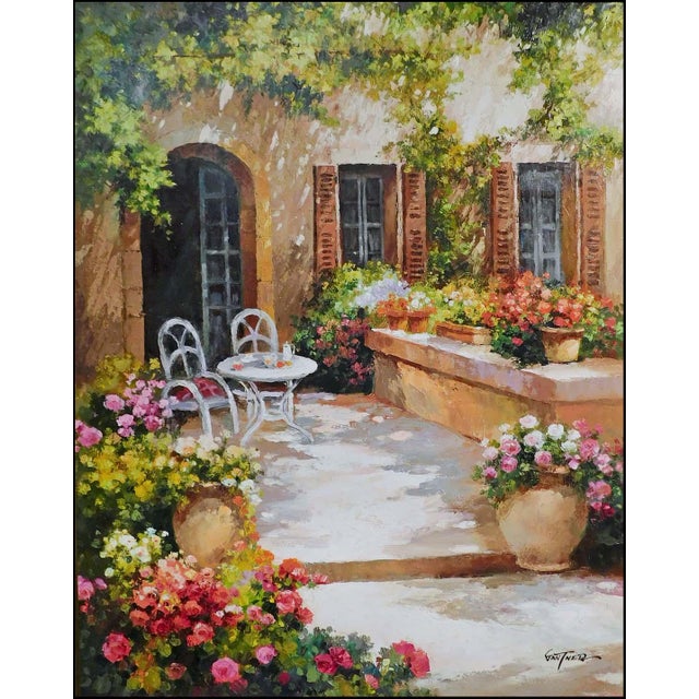 Impressionist Paul Guy Gantner "Untitled" Original Oil Painting With Custom Frame Landscape For Sale - Image 3 of 9