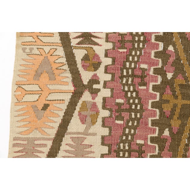 Turkish Mid 20th Century Oversize Handwoven Kilim Rug For Sale - Image 3 of 10