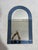Italian Arched Wall Mirror with Blue Glass Frame in the style of Cristal Arte, 1970 For Sale - Image 3 of 12