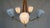 Beautiful, authentic, very well preserved retro vintage chandelier, type - v 3/5. It has a beech wood holder. It has 5...