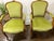 Avocado Antique French Louis XV Style Pair of Carved Bergere Armchairs For Sale - Image 8 of 12