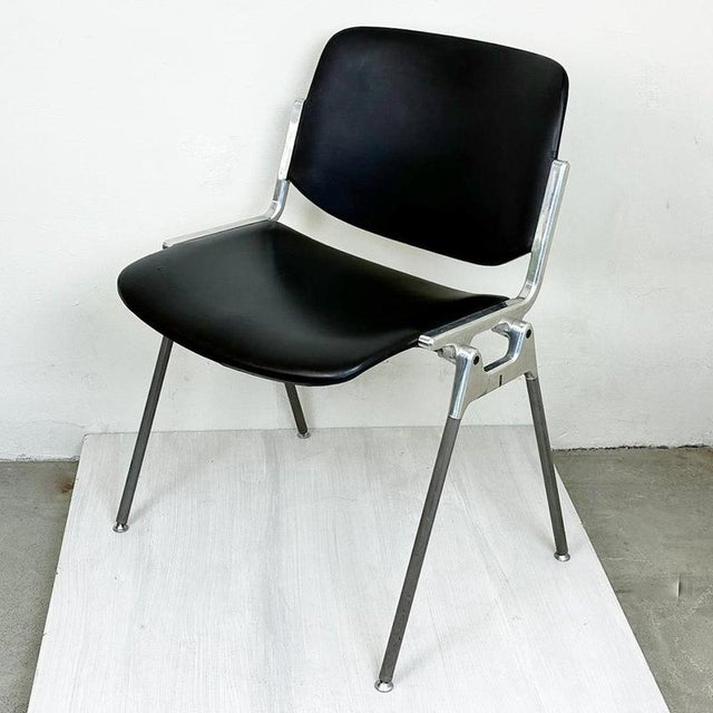Black DSC 106 Stacking Chair attributed to Giancarlo Piretti from Anonima Castelli, Italy, 1970s For Sale - Image 9 of 12