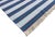 Handmade Cotton Area Rug, Vegetable Dyed, Blue and Orange Striped Dhurrie -6'x9' For Sale - Image 6 of 13