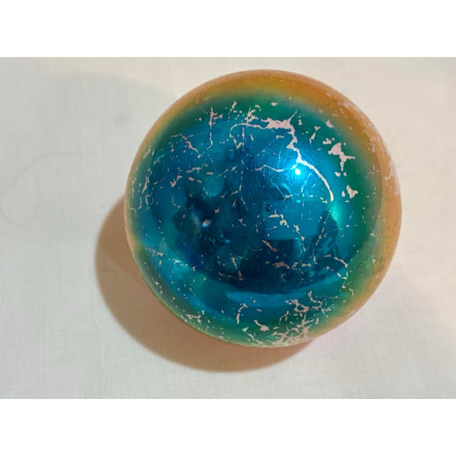 Mid 20th Century 7 Vintage West German Glass Ombre Christmas Tree Ornaments MCM For Sale - Image 5 of 12