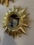 Vintage Mid 20th Century Bright Gold Sunburst Mirror For Sale - Image 9 of 12