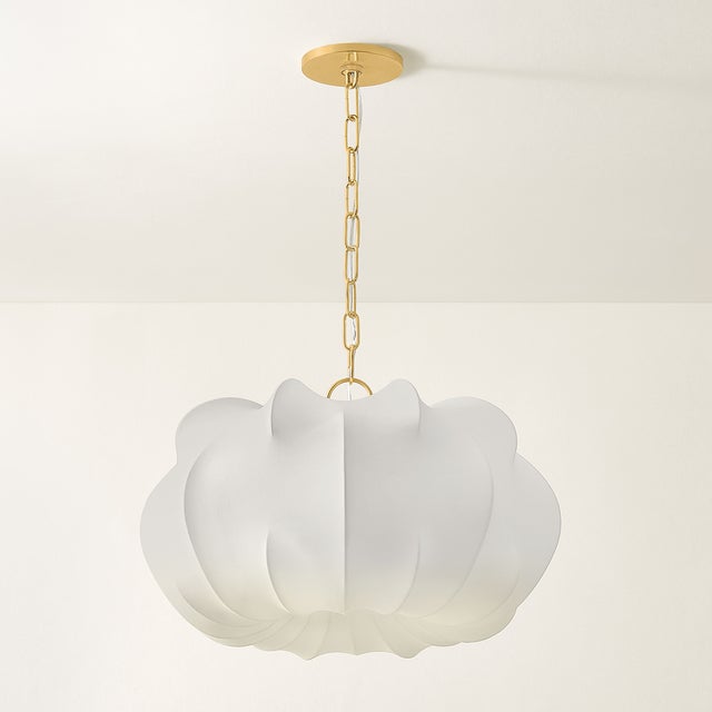 2020s Mitzi Keilah 23.5 in. 1 Light Pendant in Aged Brass Finish For Sale - Image 5 of 12