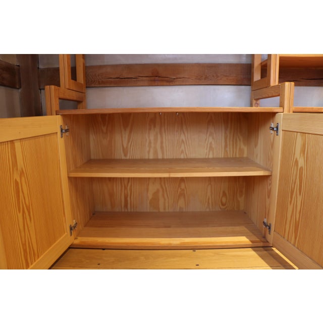 Mid-Century Modern 1970's Swedish Pine Modular Wall Cabinet For Sale - Image 3 of 6