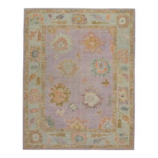 Modern Turkish Oushak Rug 5'1" x 6'8" For Sale