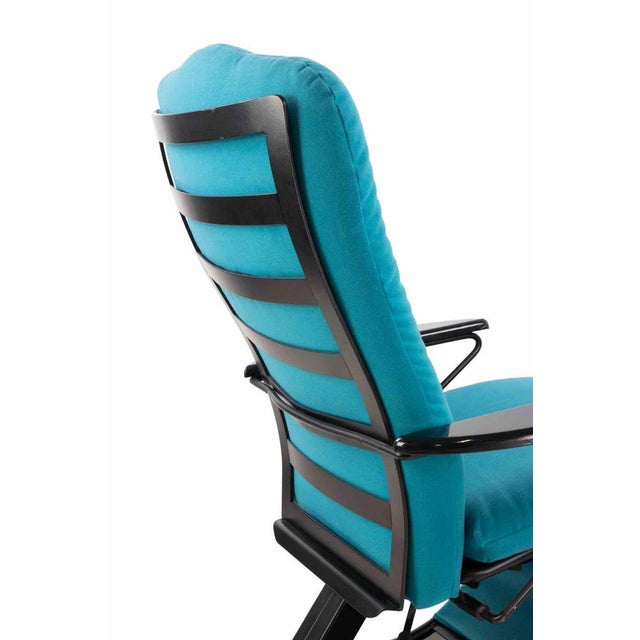 Metal Italian Chaise Longue in Painted Metal and Padded Fabric, 1970s For Sale - Image 7 of 11
