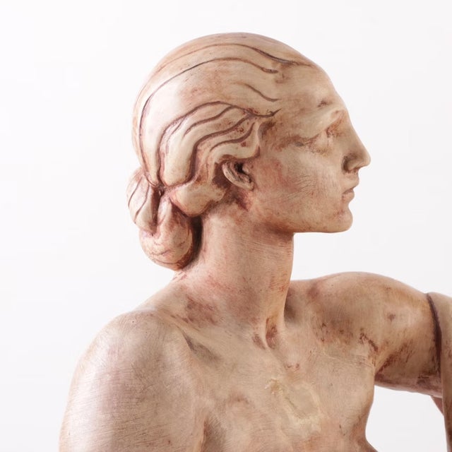 Mediterranean Edgardo Simone Clay Nude Female Sculpture Signed Original For Sale - Image 3 of 12