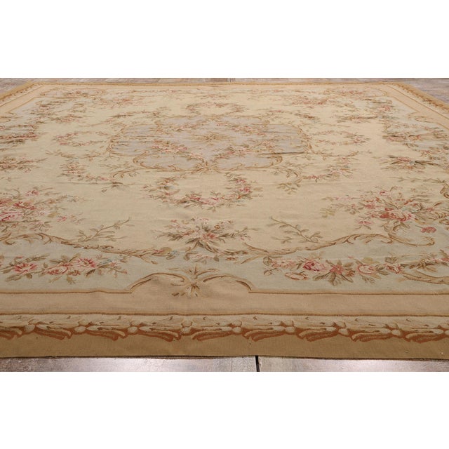 Vintage Chinese Aubusson Rug, 11'11 X 15'04 For Sale - Image 9 of 10