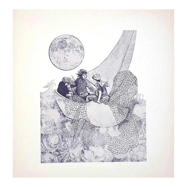 Mayling Mack Holm "Wynken Blynken and Nod" Lullaby Print 1975 For Sale