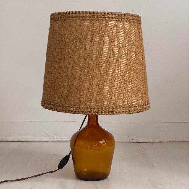 Brown Vintage Dame Jeanne Table Lamp, 1970s For Sale - Image 8 of 8