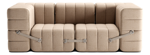 Flexible Two-Seater Sofa with Armrests by Ambivalenz, Set of 7