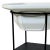 Black & White Metal Plant Stand, 1950s For Sale - Image 4 of 7
