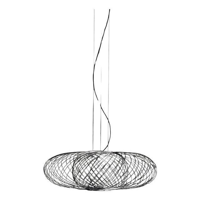 Anwar T 30 Graphite Mate Suspension Lamp by Stephen Burks for Parachilna For Sale