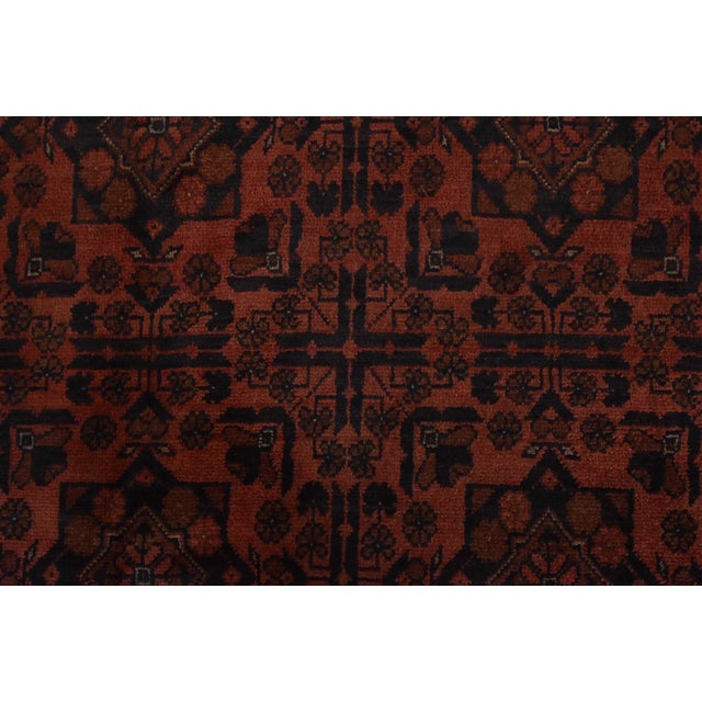 Turkmen Rug 6’7” X 9’6” Red Wool Tribal Hand-Knotted Oriental Carpet For Sale - Image 9 of 13
