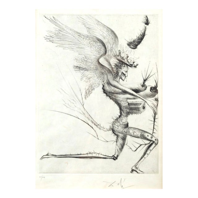 Attr. to S. Dali, Le Demon Ailé, 1969, Etching and Drypoint For Sale