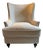 High Wingback Chair With Nailhead Trim For Sale