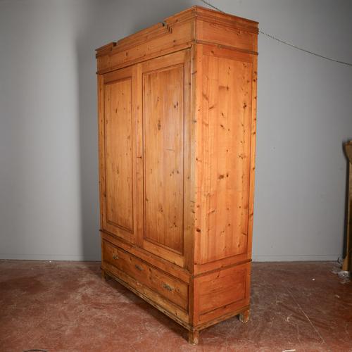 Large Antique Fir Wardrobe For Sale - Image 3 of 9