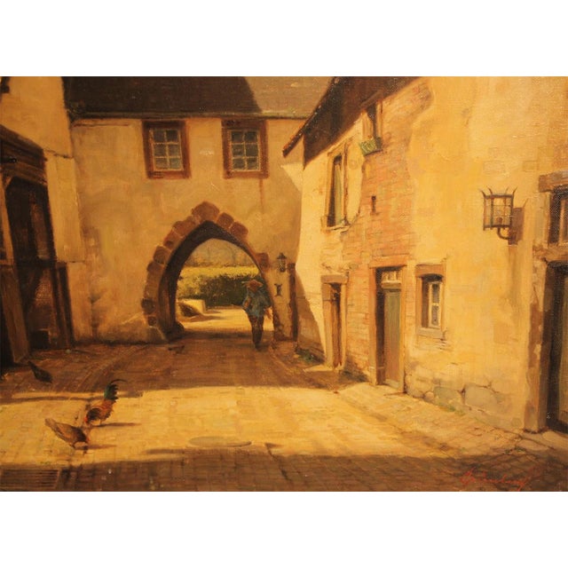 Wolfgang Grünberg, North Gate in Kronenburg, Mid-20th Century, Oil on Canvas, Framed For Sale - Image 3 of 8