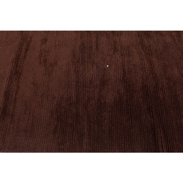Mid 20th Century Doris Leslie Blau Vintage Moroccan Brown Rug For Sale - Image 5 of 7