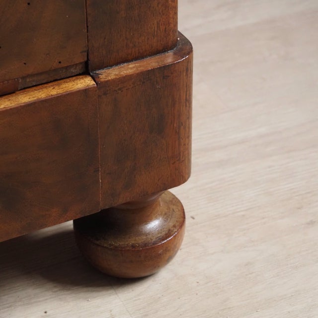 Louis Philippe Secretary in Walnut with Marble Top and Secret Compartments For Sale - Image 17 of 18