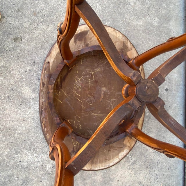 French Style Rococo Revival Walnut Side Table For Sale - Image 14 of 17