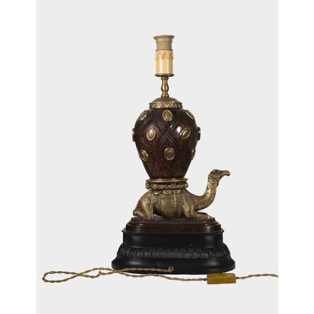 Vintage Orientalist Camel Table Lamp, Mid-20th-Century For Sale - Image 4 of 8