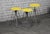 Clipper bar stools designed in 1990 by Yasu Sasamoto and manufactured by Dulton, Japan. Painted metal seats and chromed...