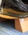 1970s Vintage Italian Glass-Wood CoffeeTable | Postmodern 1970s Style | Sculptural Tempered Glass For Sale - Image 5 of 6