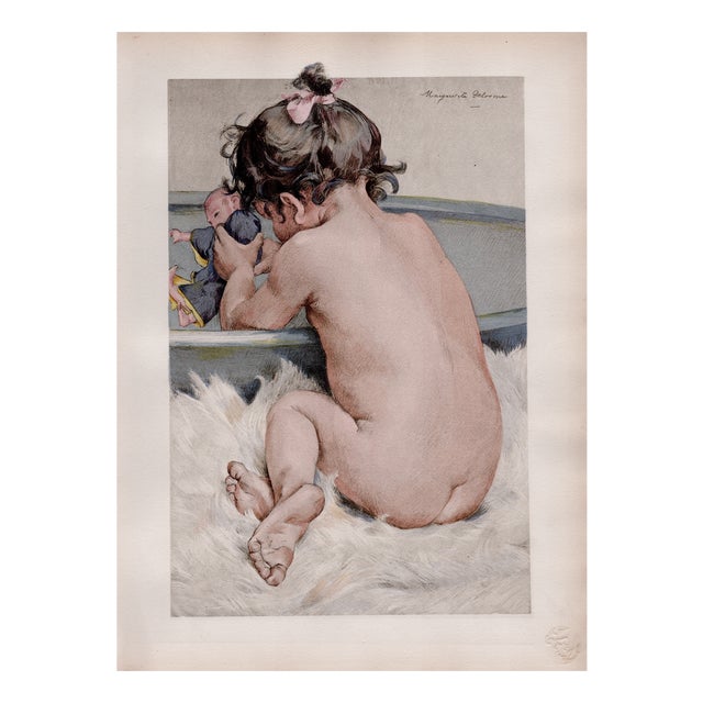 Marguerite Delorme, La Poupée, Nude, 1899, Original Lithograph For Sale